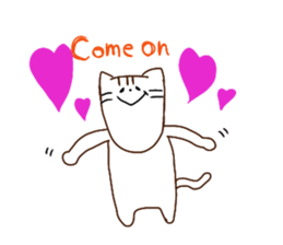 The cat which has a long graffti face sticker #1529603