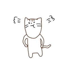 The cat which has a long graffti face sticker #1529604