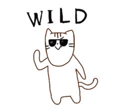 The cat which has a long graffti face sticker #1529605