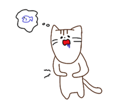 The cat which has a long graffti face sticker #1529606