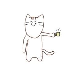 The cat which has a long graffti face sticker #1529608