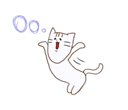 The cat which has a long graffti face sticker #1529610