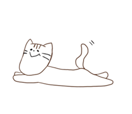 The cat which has a long graffti face sticker #1529611