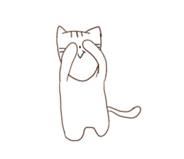 The cat which has a long graffti face sticker #1529613