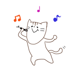 The cat which has a long graffti face sticker #1529615