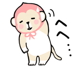 pink monkey sticker sticker #1530259