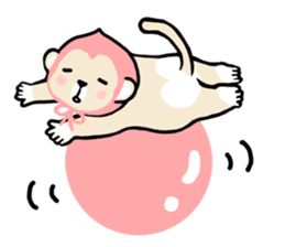 pink monkey sticker sticker #1530280