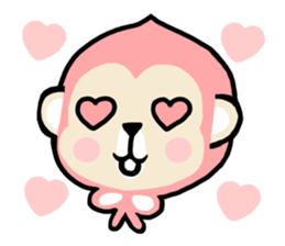 pink monkey sticker sticker #1530291