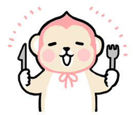 pink monkey sticker sticker #1530293