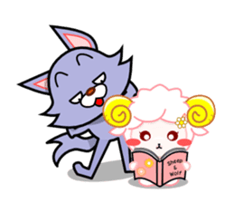lamb and wolf are good friends. sticker #1532666