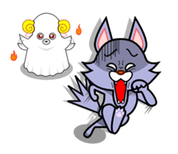 lamb and wolf are good friends. sticker #1532671