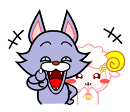 lamb and wolf are good friends. sticker #1532673