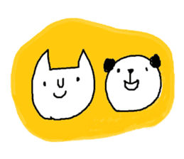 cat & panda sticker #1533053