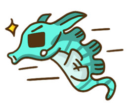 HippocampusKUSO octopus squid Cute ocean sticker #1533939