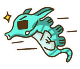 HippocampusKUSO octopus squid Cute ocean sticker #1533939