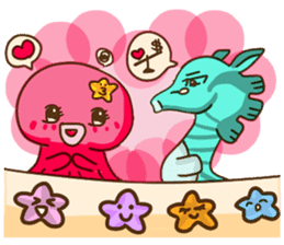 HippocampusKUSO octopus squid Cute ocean sticker #1533951