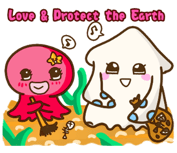 HippocampusKUSO octopus squid Cute ocean sticker #1533959