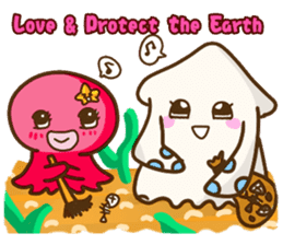 HippocampusKUSO octopus squid Cute ocean sticker #1533959