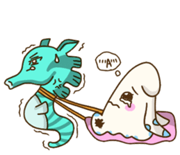 HippocampusKUSO octopus squid Cute ocean sticker #1533963