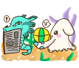 HippocampusKUSO octopus squid Cute ocean sticker #1533964