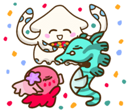 HippocampusKUSO octopus squid Cute ocean sticker #1533972