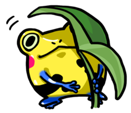 Yellow happy dendrobates sticker #1534418