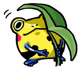Yellow happy dendrobates sticker #1534418