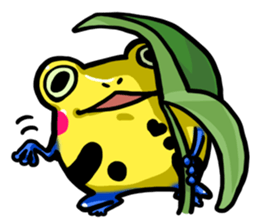 Yellow happy dendrobates sticker #1534419