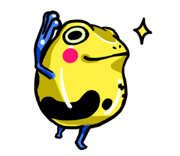 Yellow happy dendrobates sticker #1534420