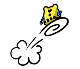 Yellow happy dendrobates sticker #1534421