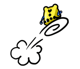 Yellow happy dendrobates sticker #1534421