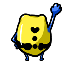 Yellow happy dendrobates sticker #1534422