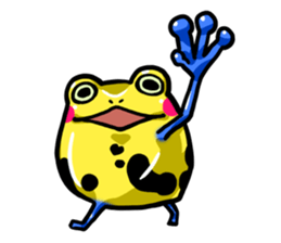 Yellow happy dendrobates sticker #1534423