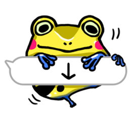 Yellow happy dendrobates sticker #1534424