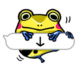 Yellow happy dendrobates sticker #1534424