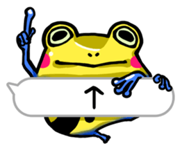 Yellow happy dendrobates sticker #1534425