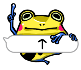 Yellow happy dendrobates sticker #1534425