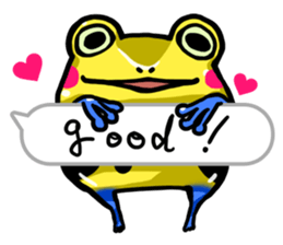 Yellow happy dendrobates sticker #1534426