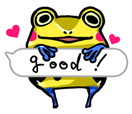 Yellow happy dendrobates sticker #1534426