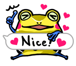 Yellow happy dendrobates sticker #1534427