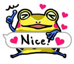 Yellow happy dendrobates sticker #1534427