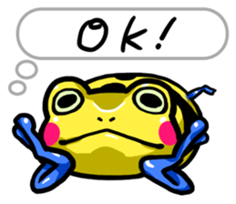 Yellow happy dendrobates sticker #1534428