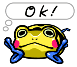 Yellow happy dendrobates sticker #1534428