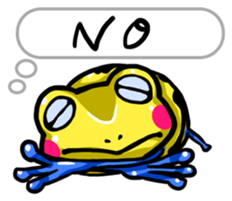 Yellow happy dendrobates sticker #1534429