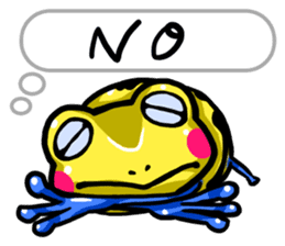 Yellow happy dendrobates sticker #1534429