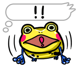 Yellow happy dendrobates sticker #1534430