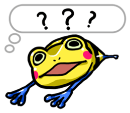 Yellow happy dendrobates sticker #1534431