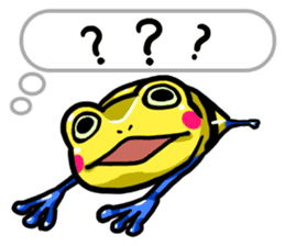 Yellow happy dendrobates sticker #1534431