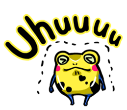Yellow happy dendrobates sticker #1534432