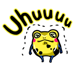 Yellow happy dendrobates sticker #1534432